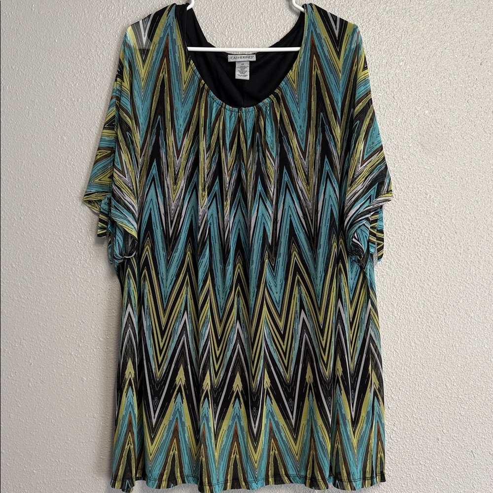 Catherines Multicolor Chevron Blouse